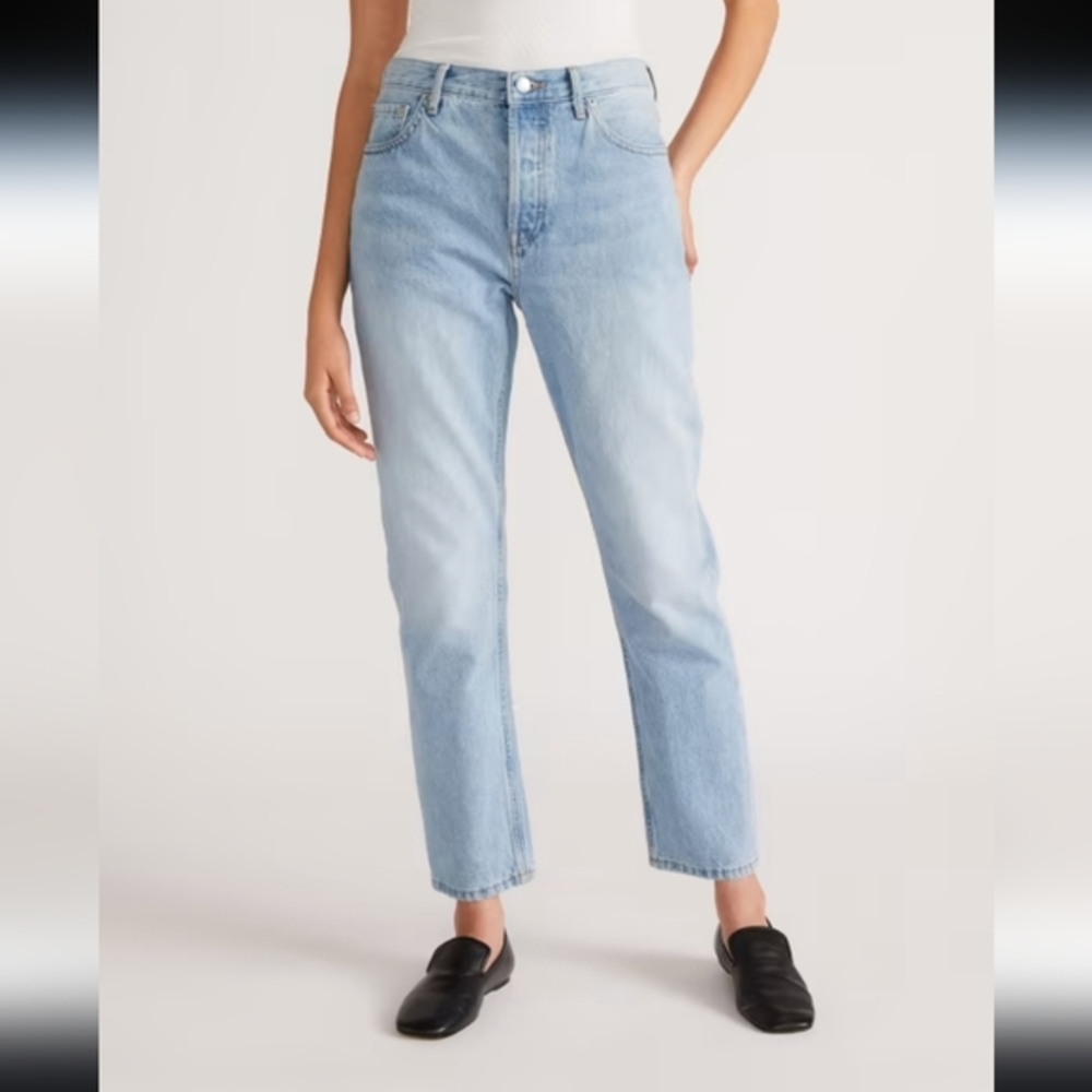 EVERLANE | 90s Cheeky Button Up Jean in Blue | Cropped | Organic cotton| Size 33